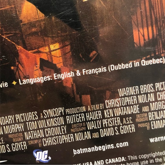 3/25$ NEW Batman Begins Movie SEALED DVD - Picture 5 of 5